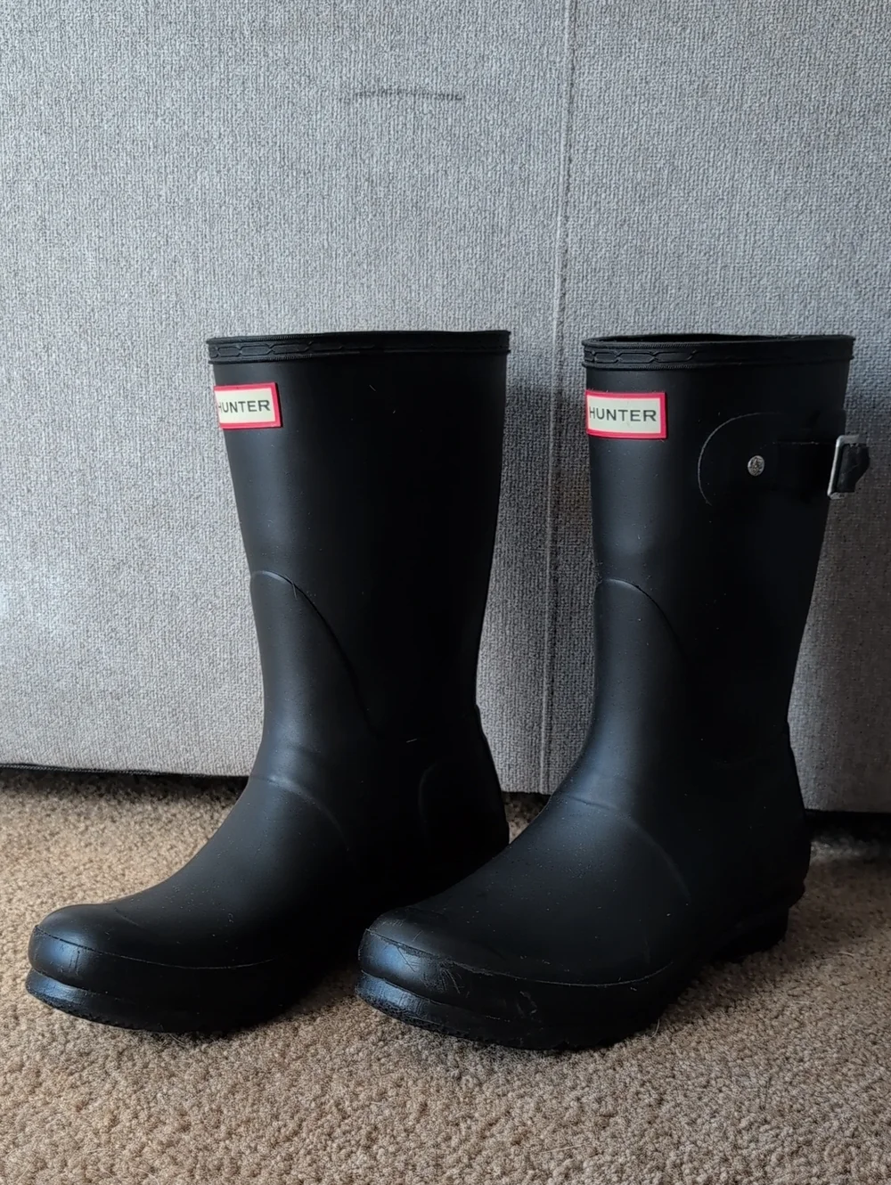 Hunter Matte Black Mid-Calf Rain Boots